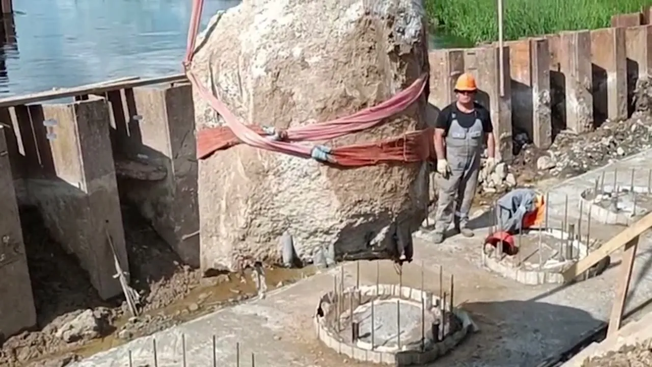 Снятые оголовки буронабивных свай